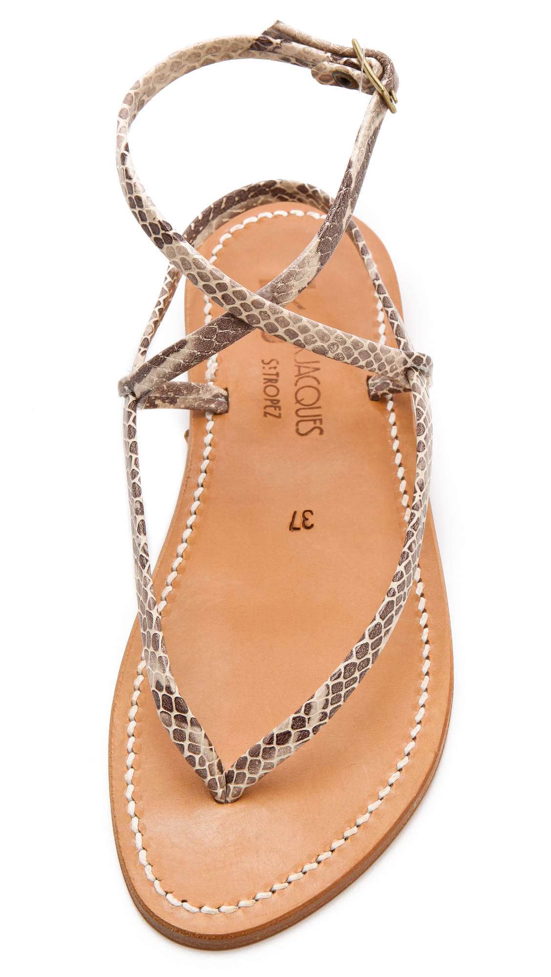 K. Jacques Delta Thong Sandals in Metallic - Lyst