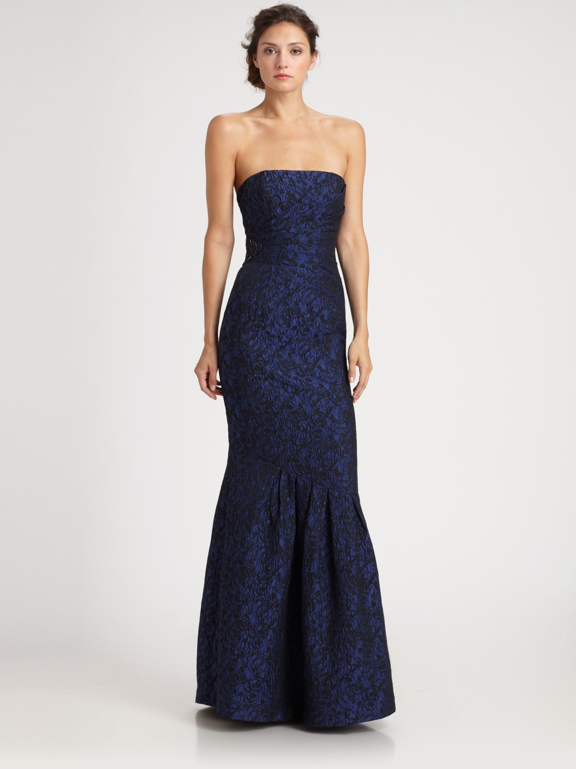 monique lhuillier blue gown