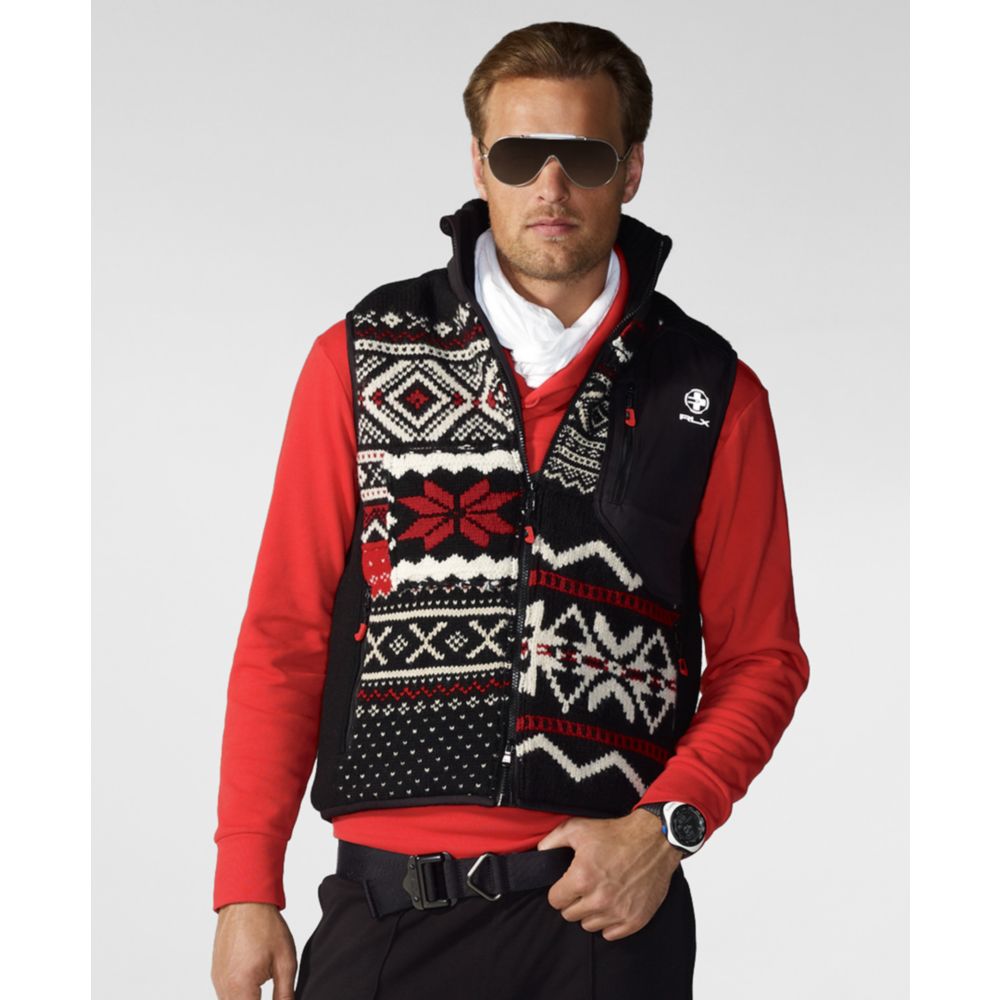 ralph lauren patchwork fleece jogger
