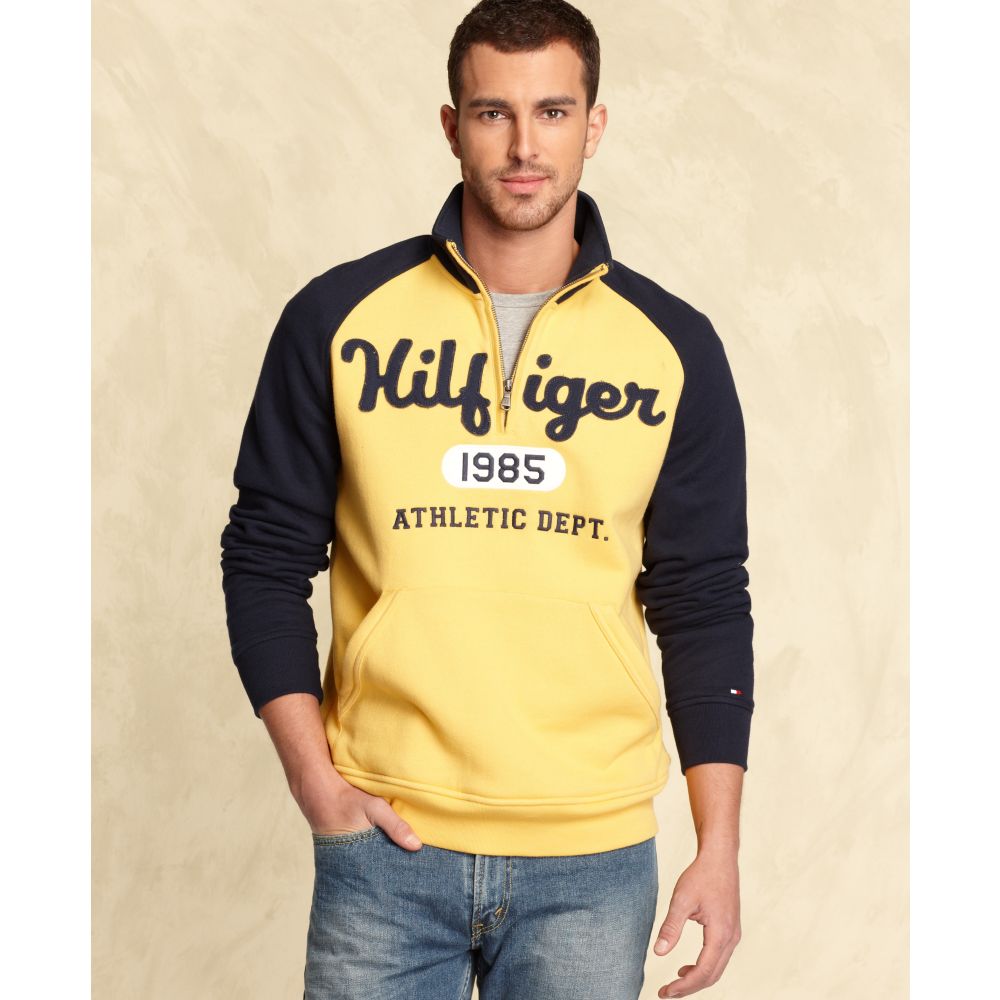 tommy hilfiger half zip sweatshirt