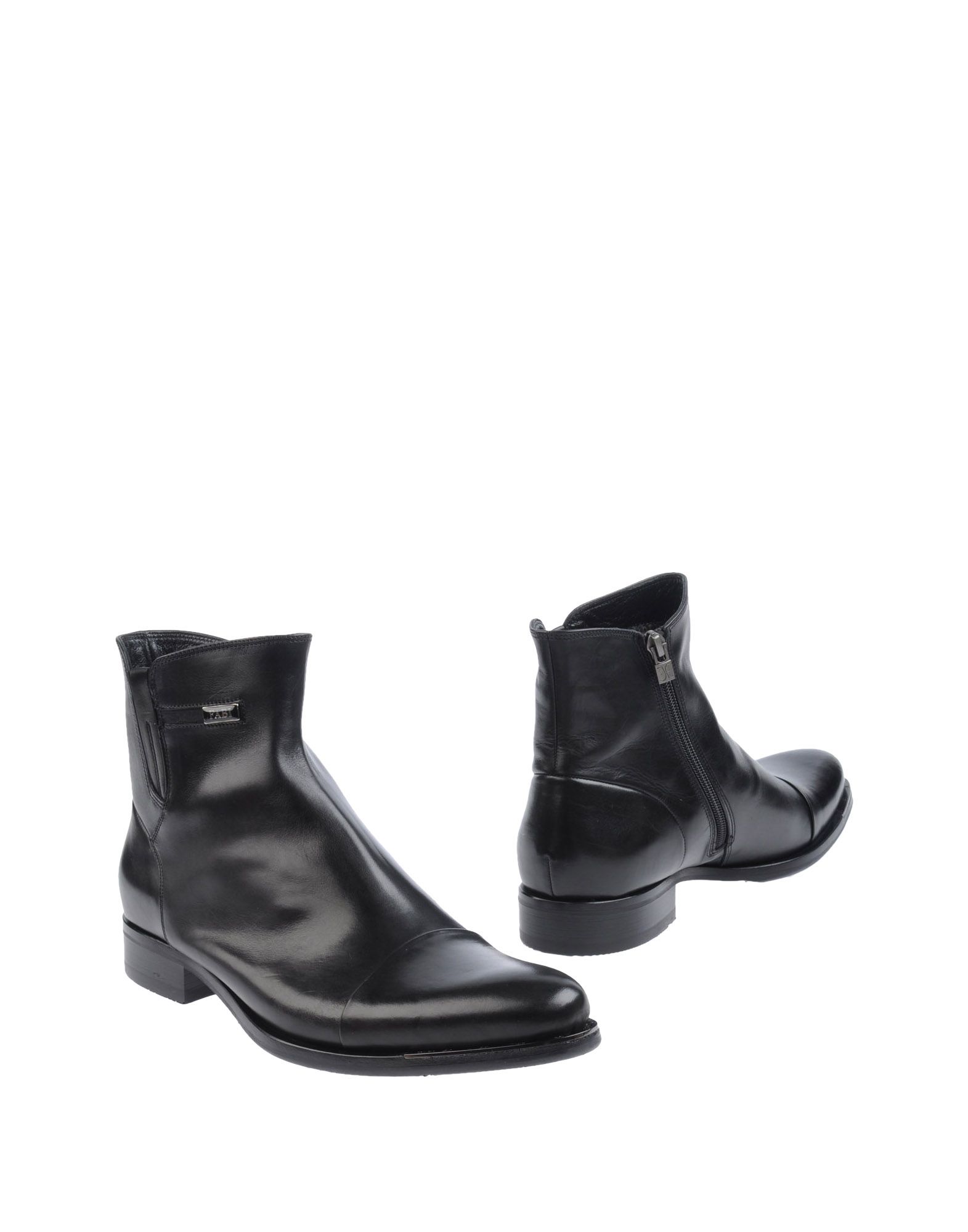Fabi Leather Ankle Boots in Black for Men - Lyst