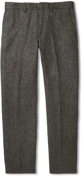 J.crew Bowery Straight Leg Wool Tweed Trousers in Gray for Men | Lyst