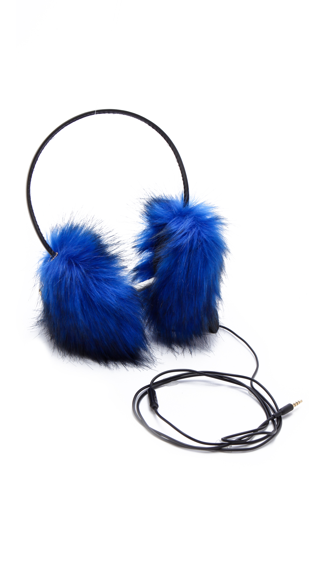 Lyst Juicy couture Faux Fur Earmuff Headphones in Blue