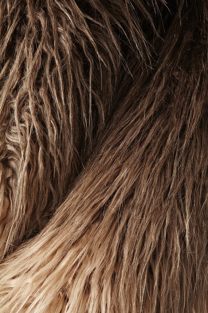 Nasty Gal Dip Dye Faux Fur Jacket in Black Lyst