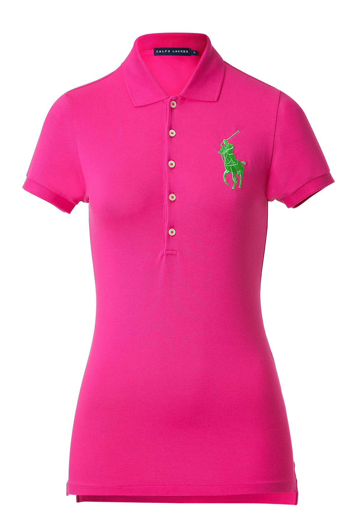 Ralph Lauren Belmont Pink Stretch Cotton Mesh Big Logo Polo Shirt in ...