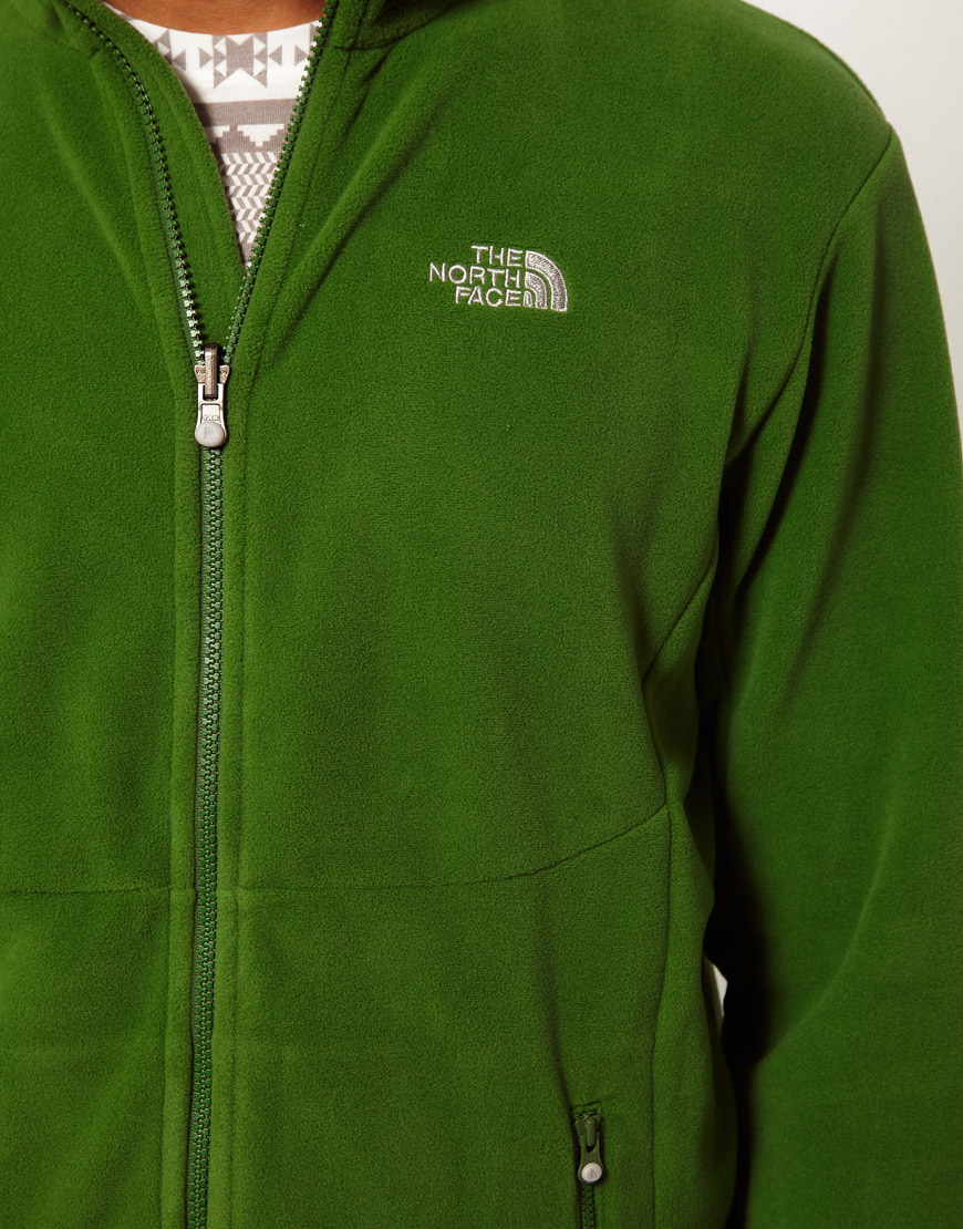north face fleece jacket green