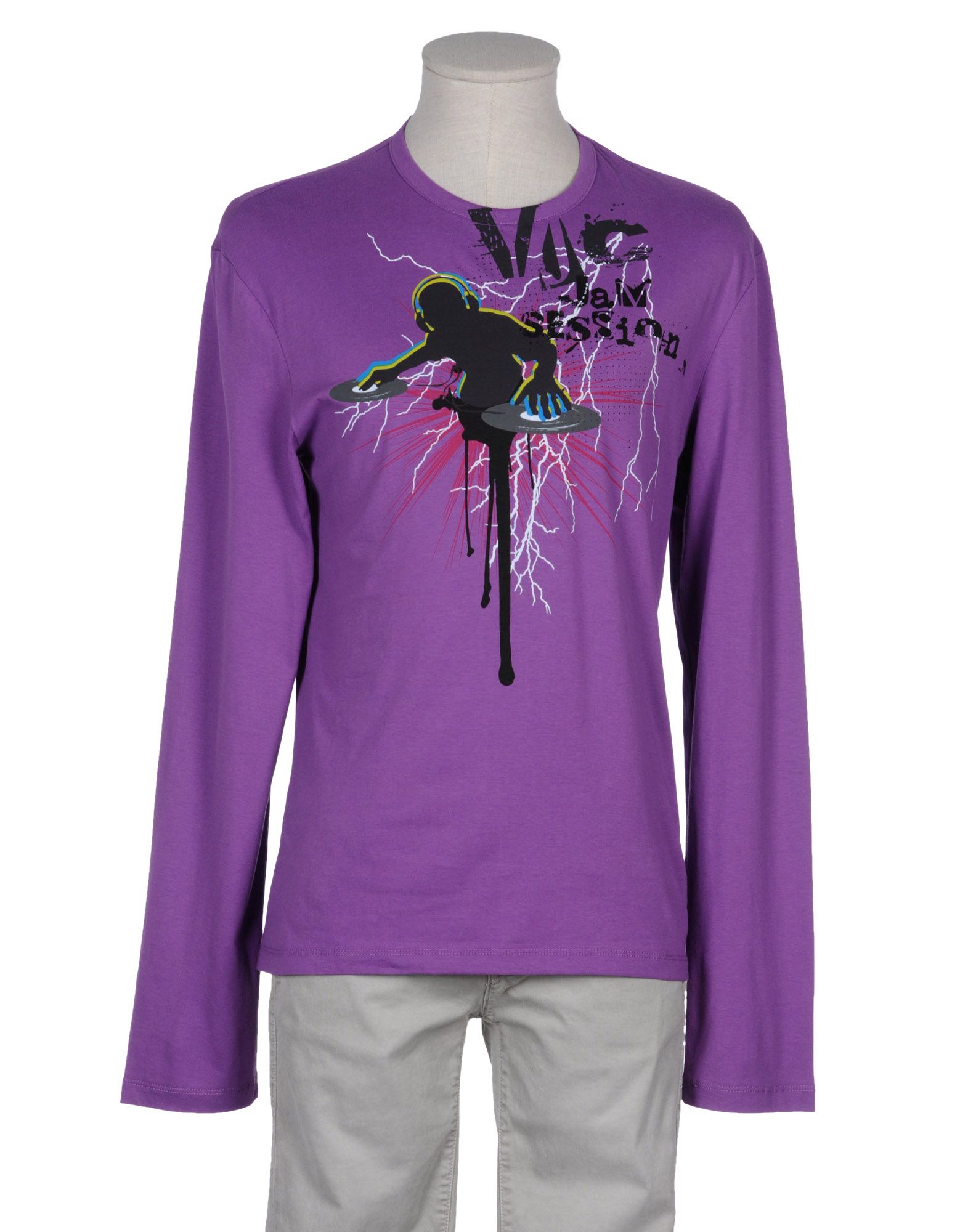 Versace jeans couture Long Sleeve Tshirt in Purple for Men Lyst