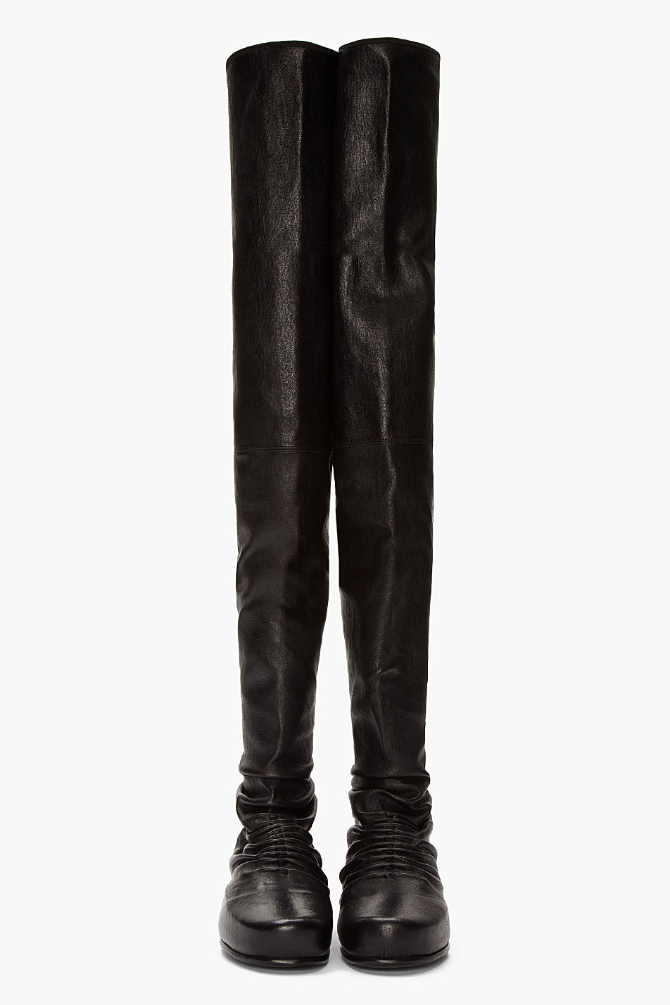 rick owens thigh high boots