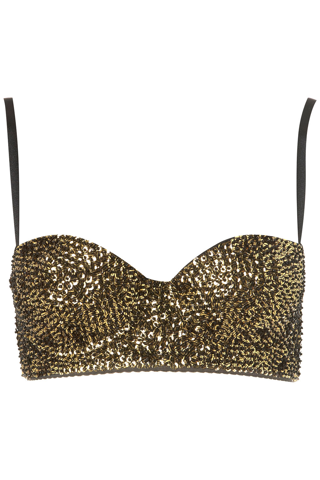 gold sequin bralette