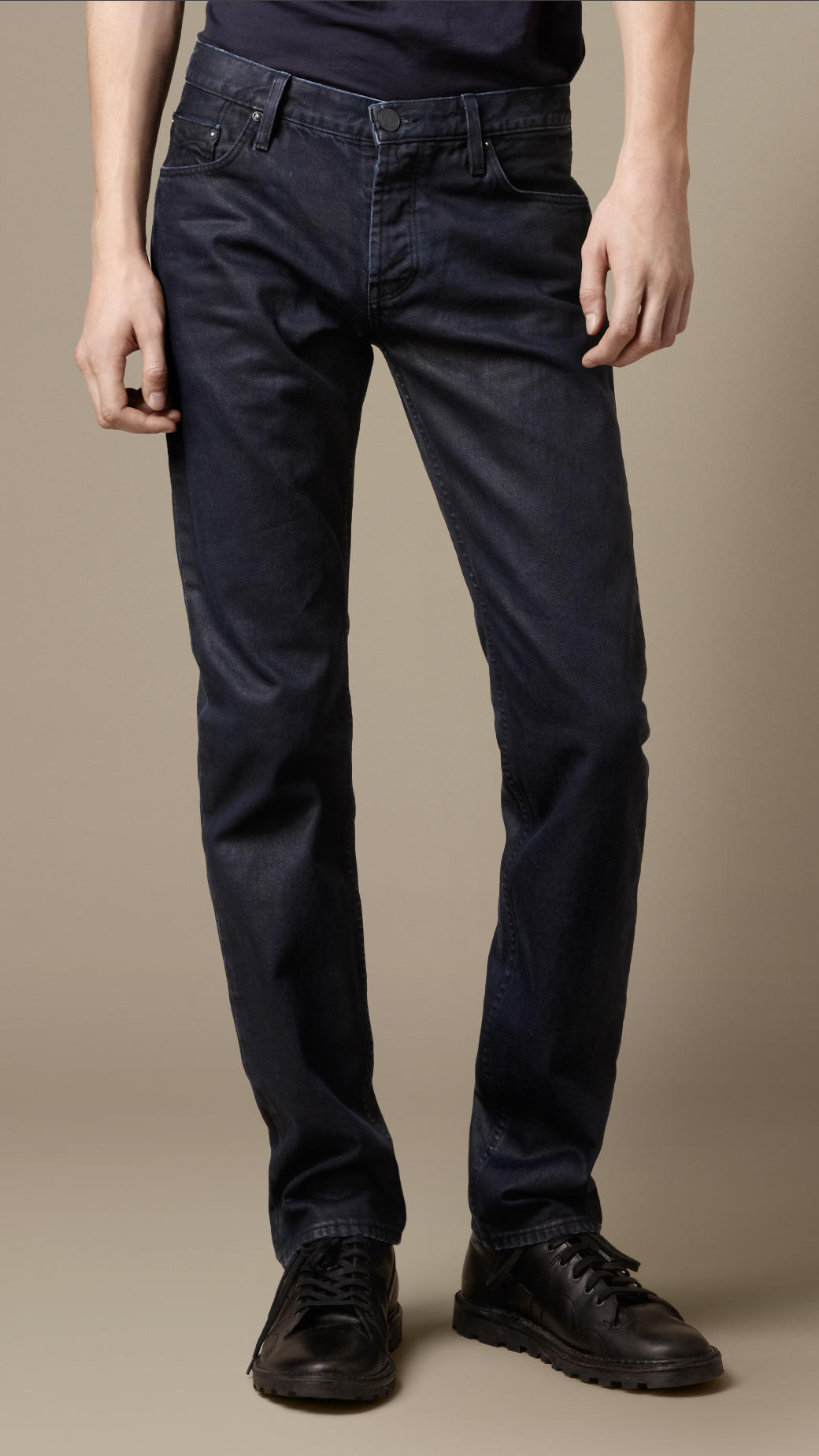 Burberry Steadman Coated Colour Slim Fit Jeans in Blue for Men (navy ...