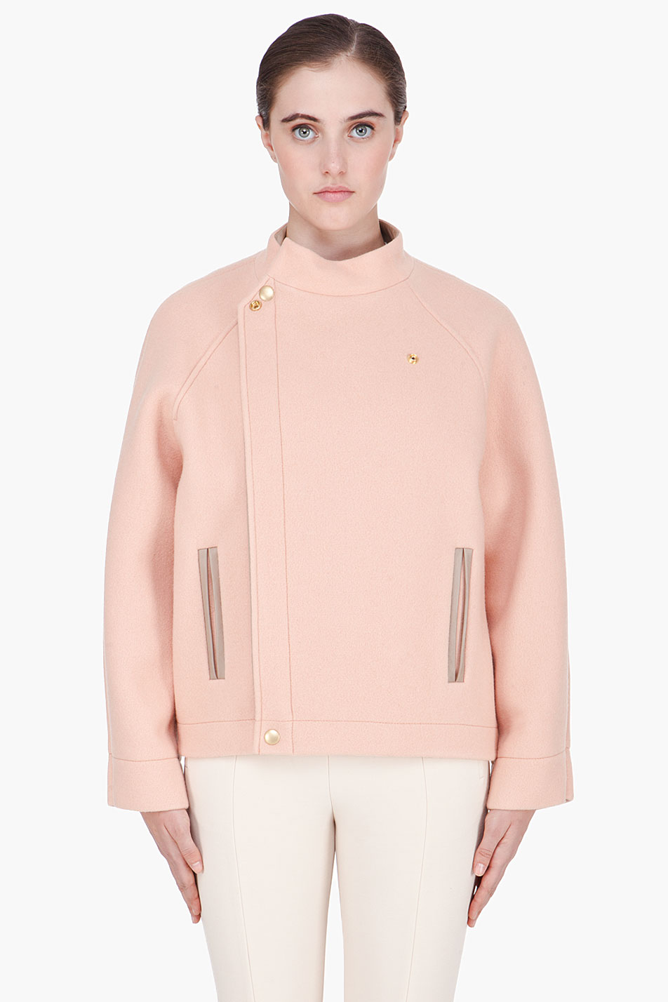 Chloé Oversize Blush Raglan Sleeve Bomber Jacket in Pink Lyst