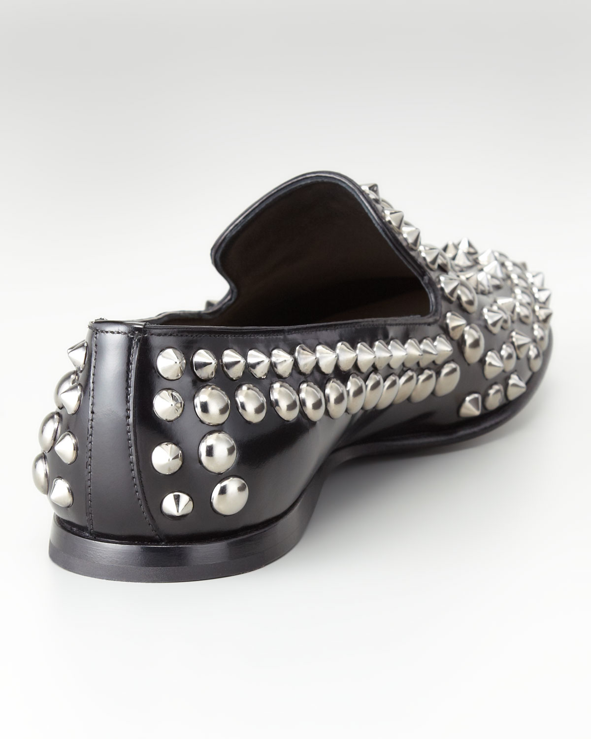 prada studded loafers