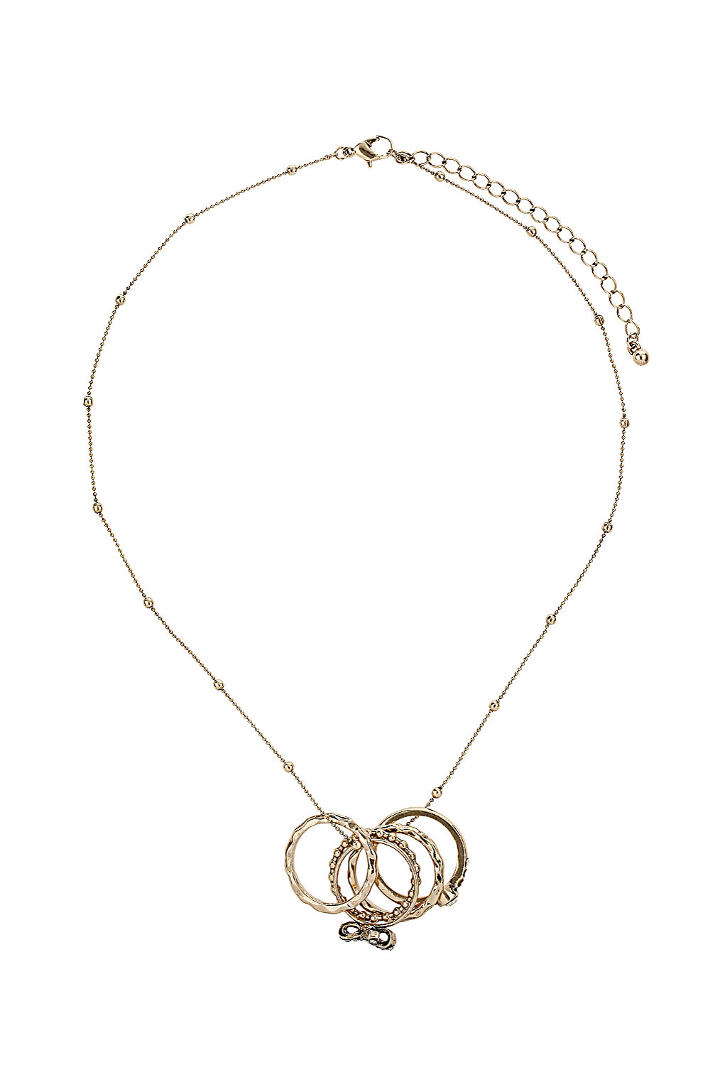 Five Gold Rings Necklace in Metallic Lyst