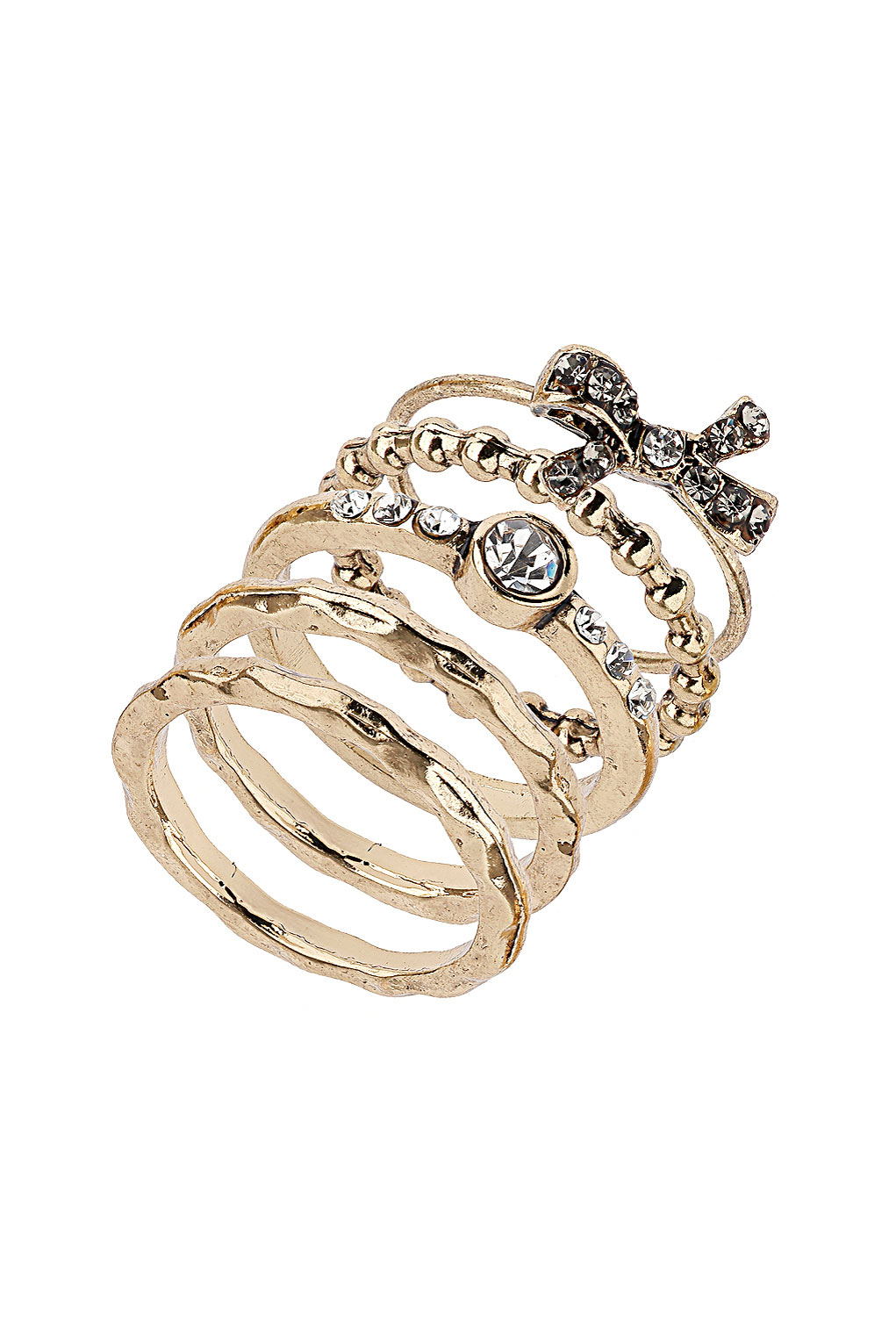 Five Gold Rings Necklace in Metallic Lyst