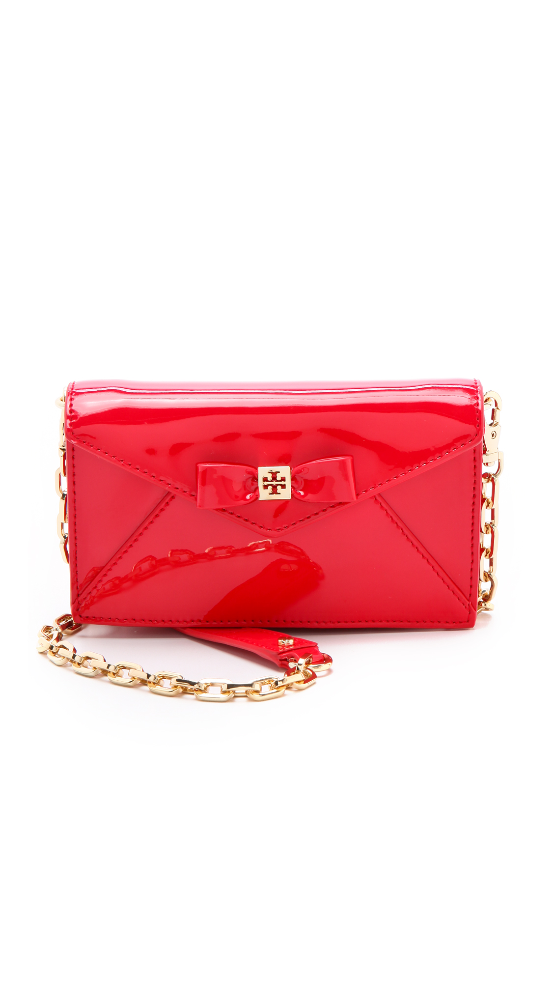 Tory burch Bow Envelope Cross Body Bag in Red Lyst
