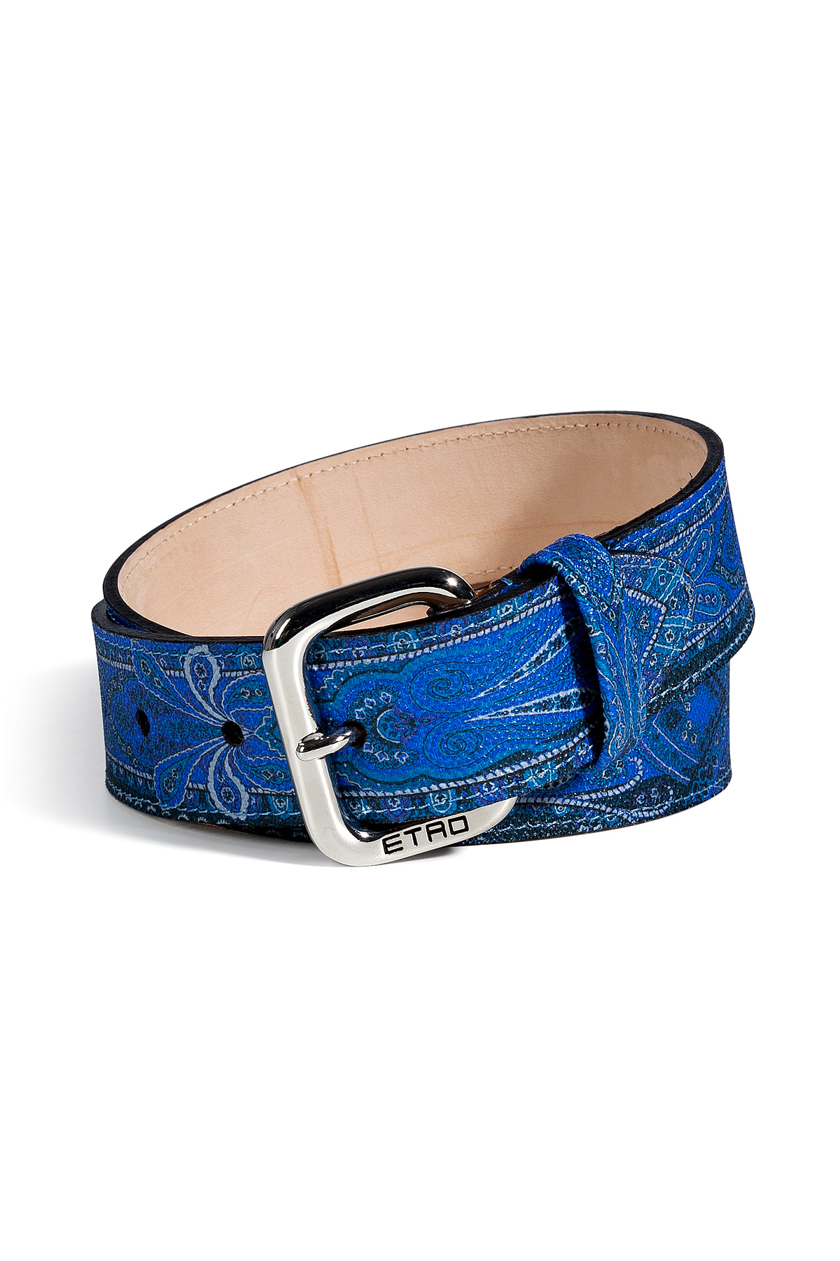 Etro Blue Patterned Belt in Blue for Men | Lyst