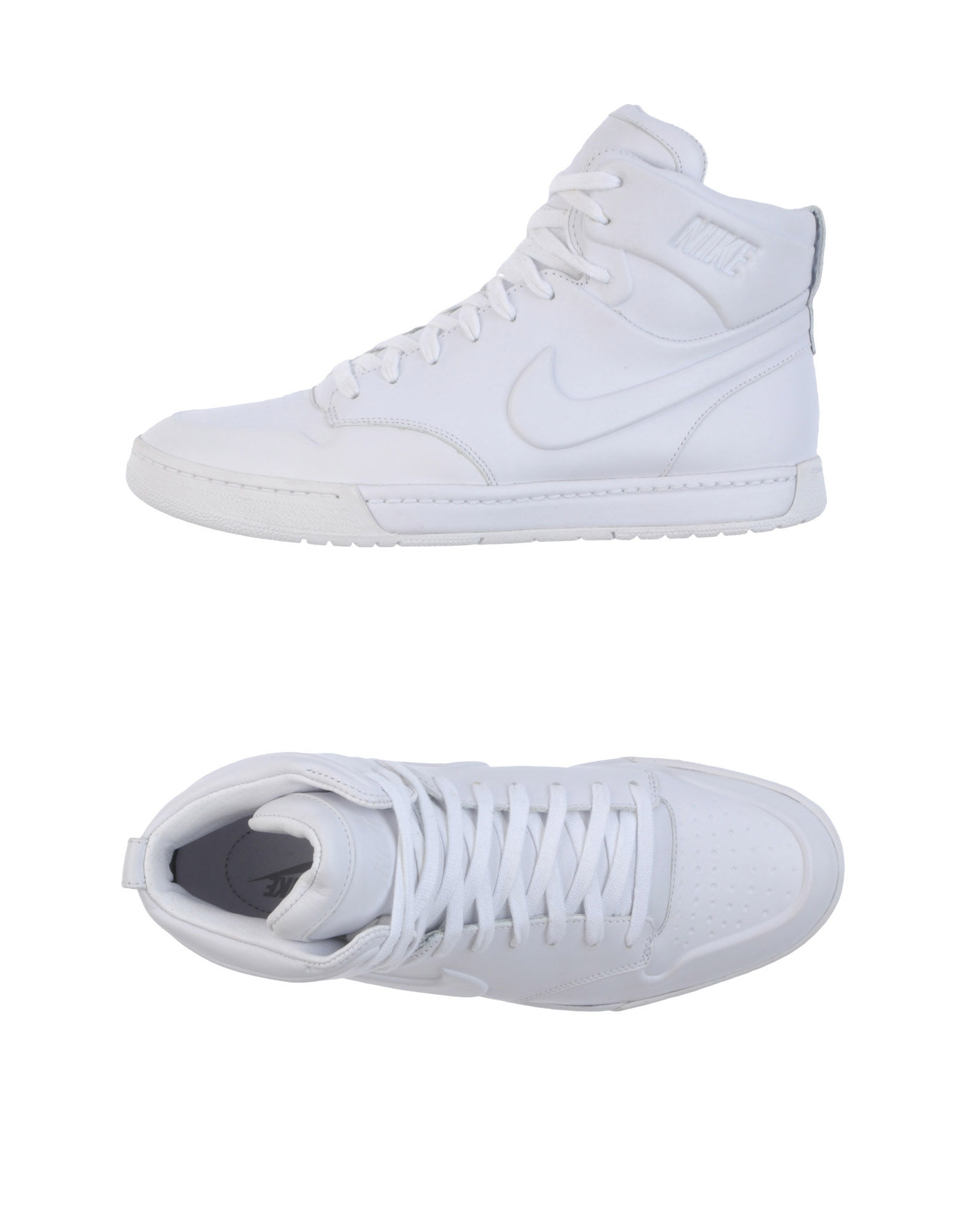 Nike Leather Hightop Sneaker in White (Black) for Men | Lyst