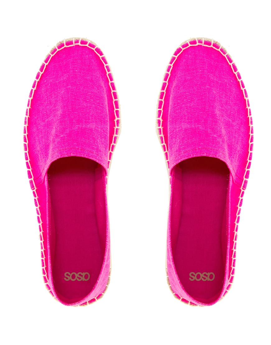 neon pink espadrilles