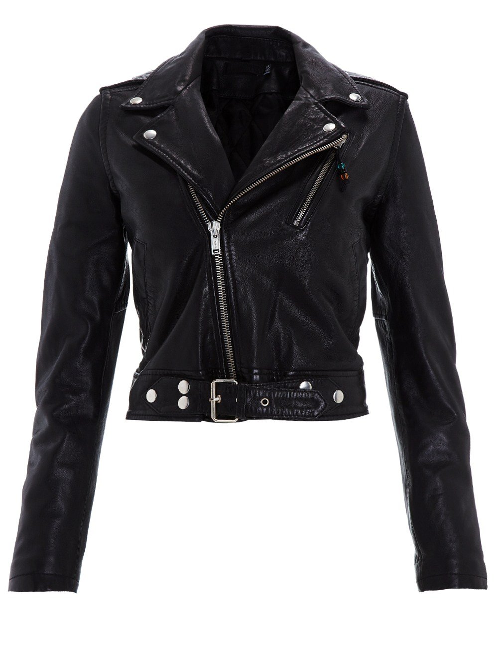 Blk dnm Black Cropped Leather Jacket 1 in Black | Lyst