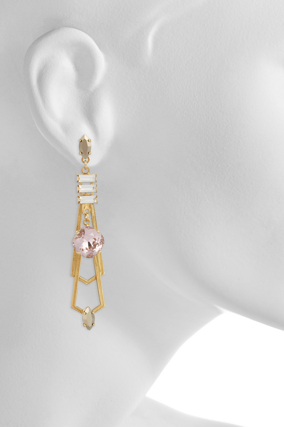 Lyst - Erickson beamon Goldplated Swarovski Crystal Earrings in Metallic