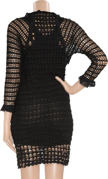 Etoile Isabel Marant Calice Crochetknit Cotton Dress in Black | Lyst