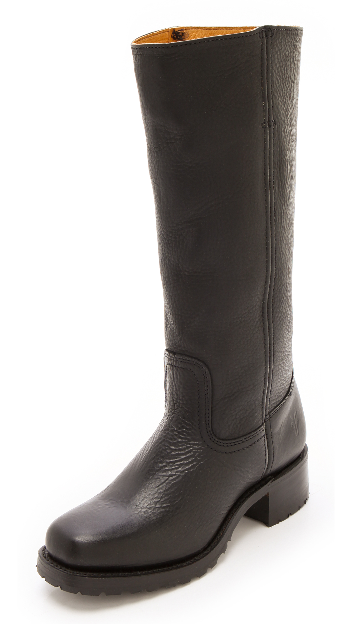 Frye Leather Campus Boots in Black Lyst