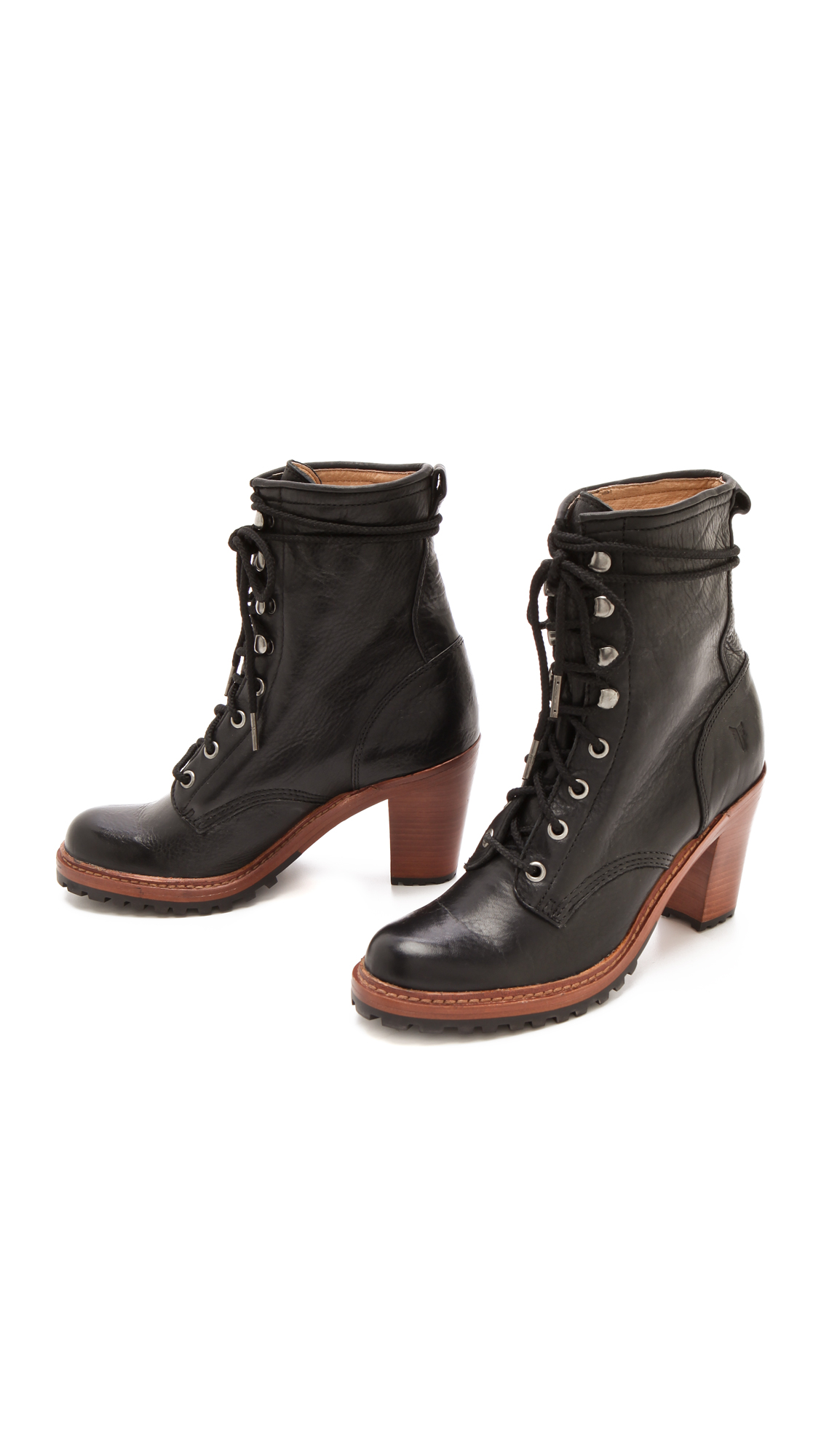frye lace up booties
