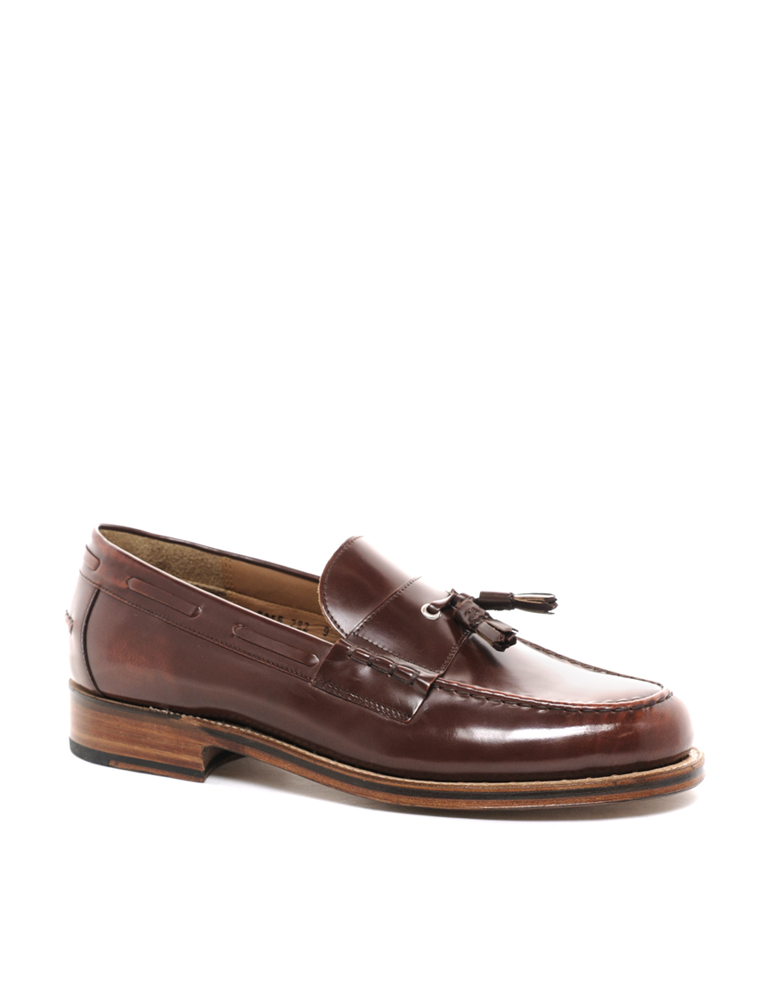 grenson loafers grenson ronnie tassell loafers in brown for lyst grenson loafers grenson ronnie tassell loafers in brown for lyst