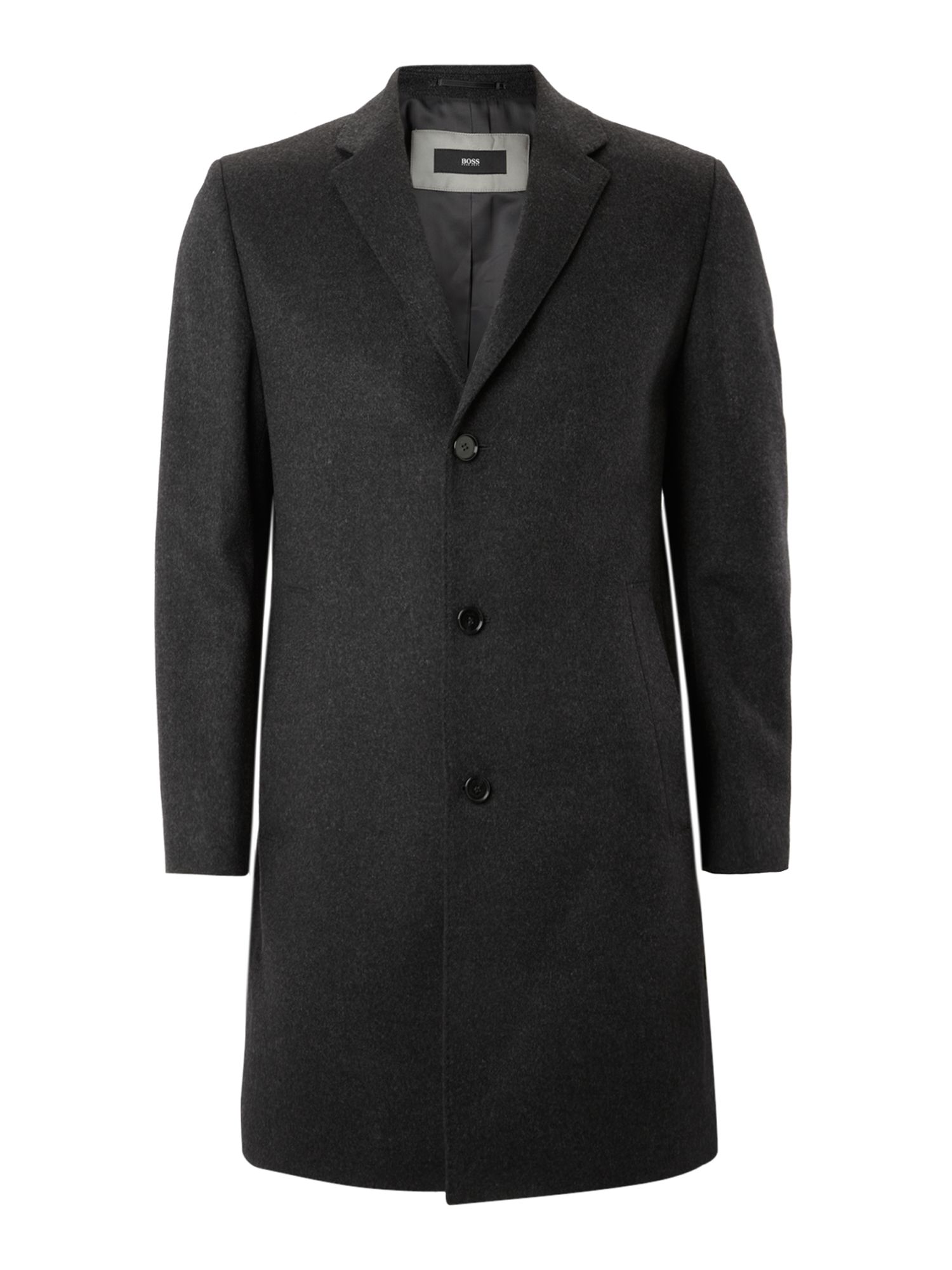 Hugo Boss Wool Cashmere Stratus Overcoat in Black for Men | Lyst