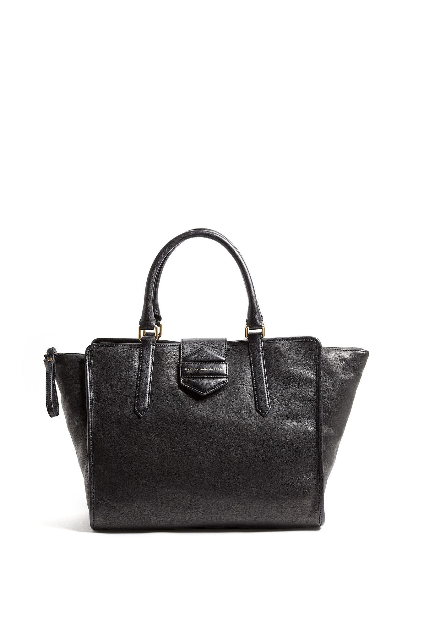 Marc By Marc Jacobs Flipping Out Large Leather Tote Bag in Black | Lyst