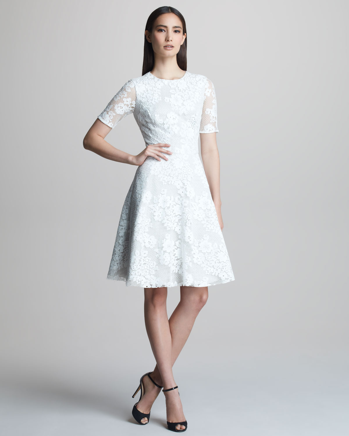 half white dress