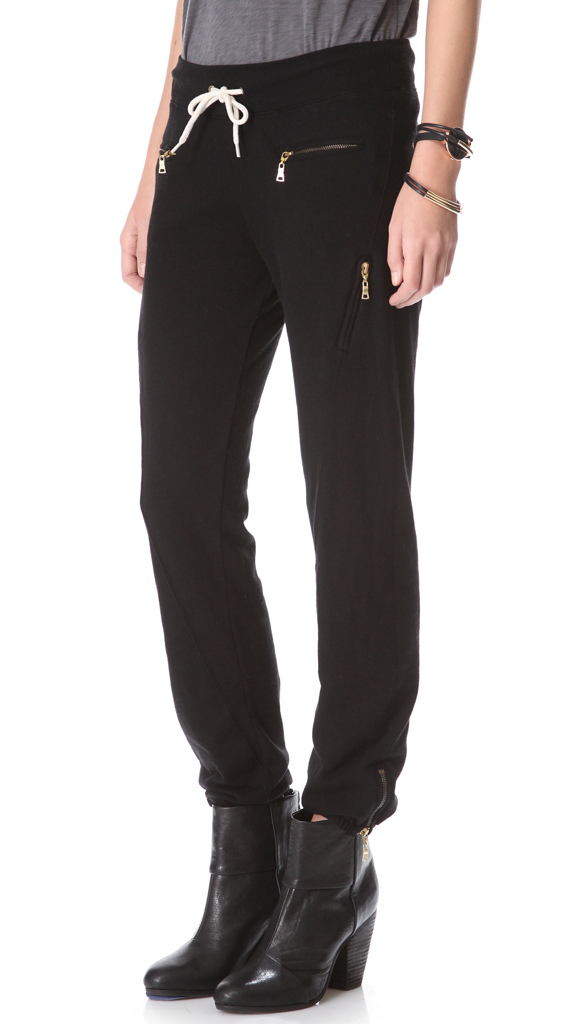 zipper sweatpants