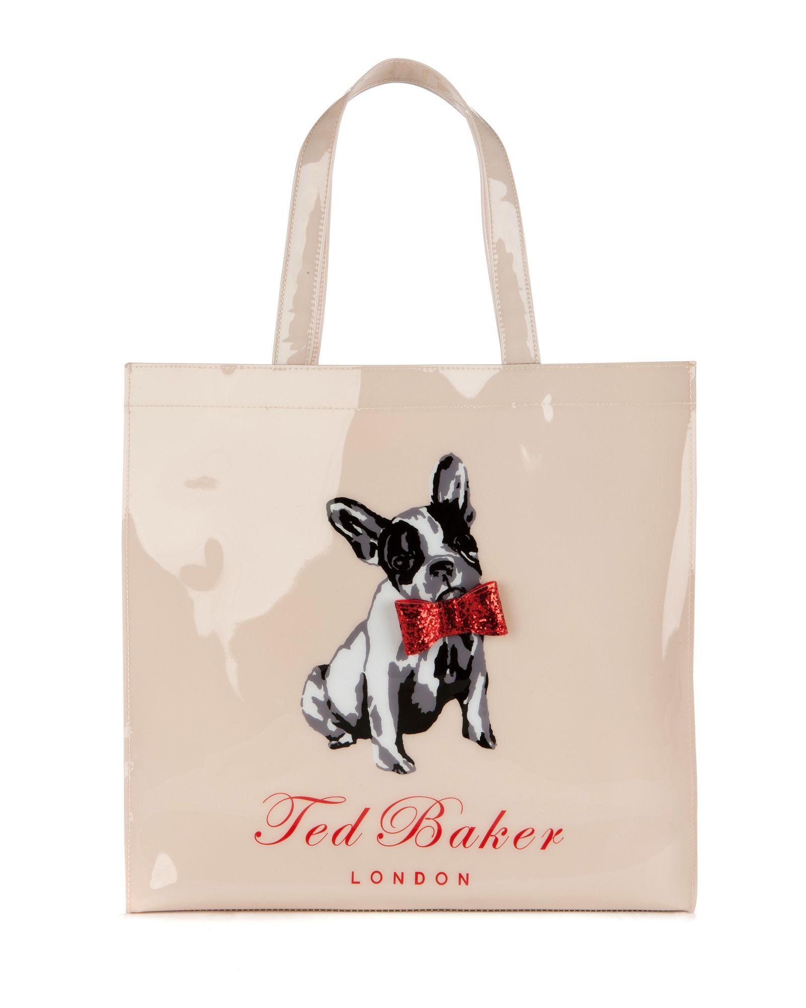 Ted Baker Cottcon French Bulldog Ikon Bag in Beige (cream) | Lyst