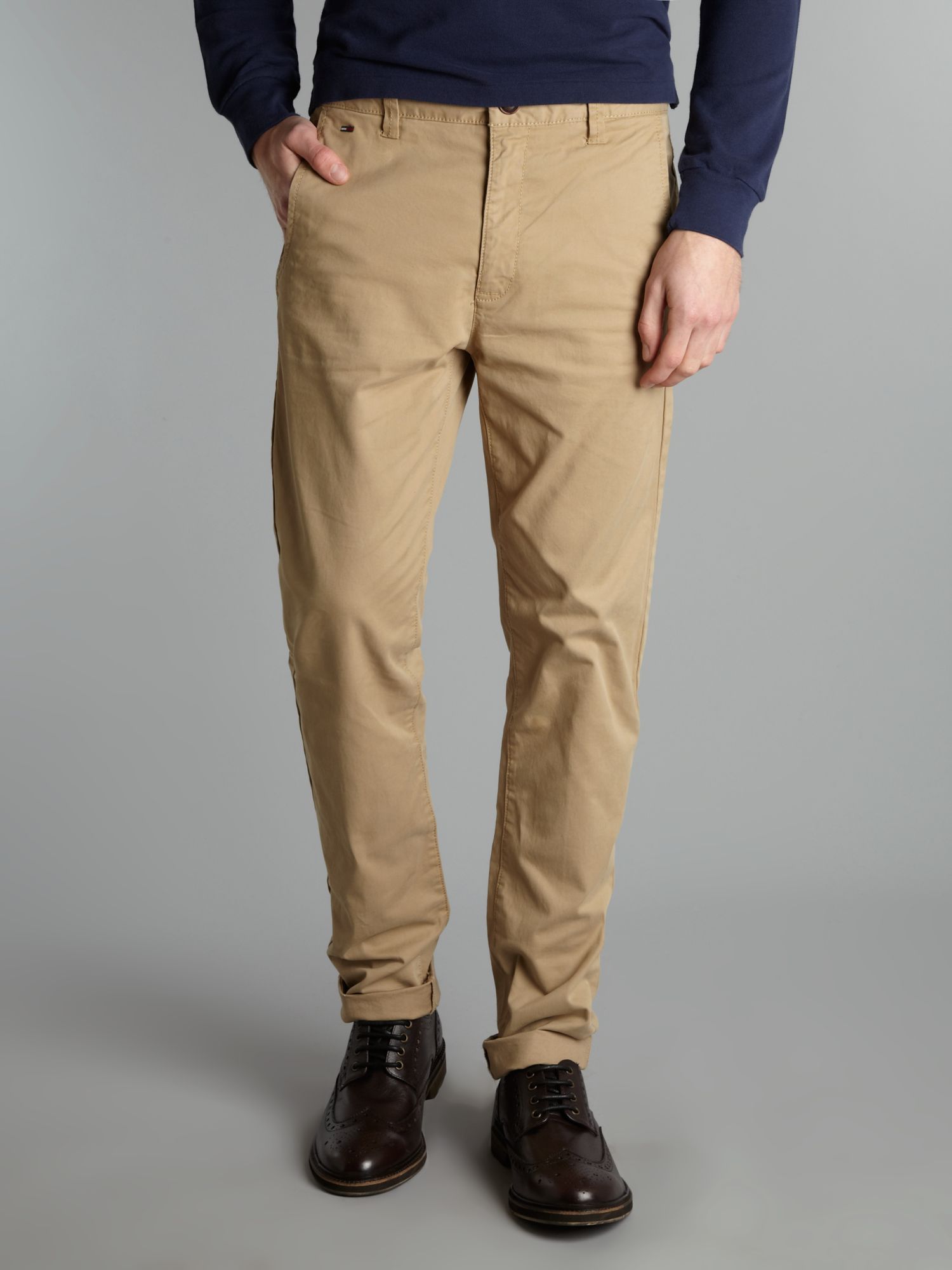 Tommy hilfiger Slim Fit Chinos in Natural for Men Lyst