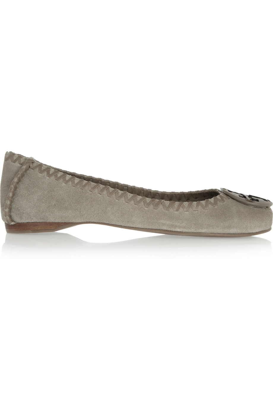Tory burch BrushedSuede Ballet Flats in Gray Lyst