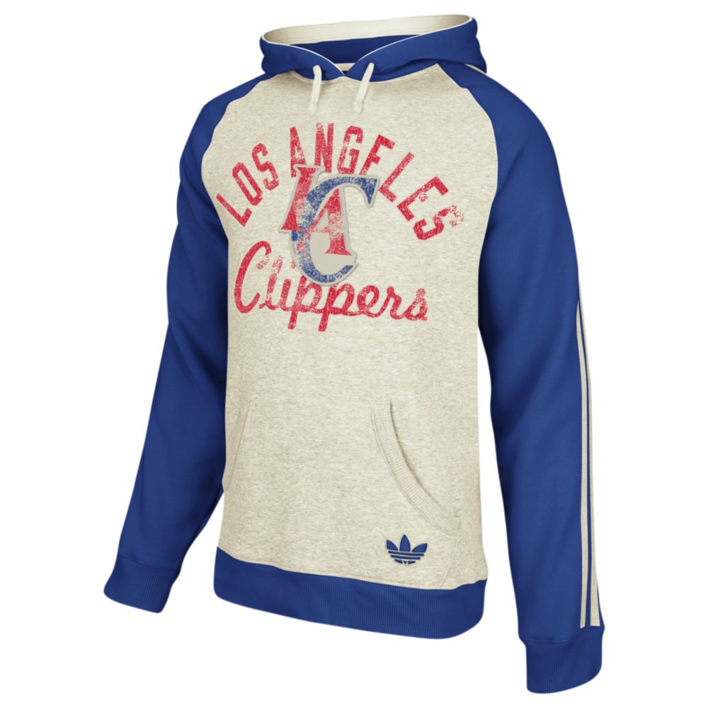 adidas La Clippers Fleece Raglan Pullover Hoodie in Blue ...
