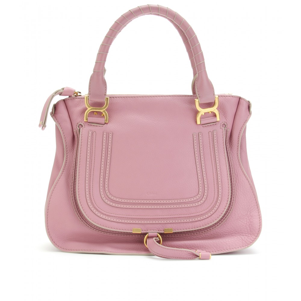 Chlo Marcie Medium Leather Handbag in Pink | Lyst  