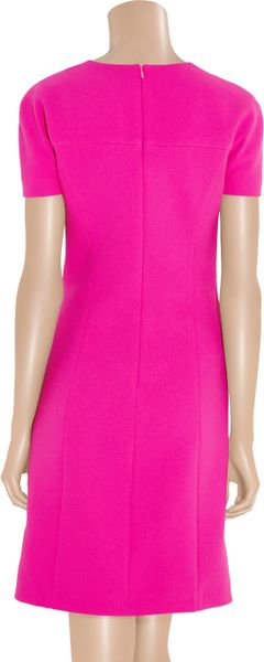 Michael Kors Stretch Wool-crepe Dress in Pink | Lyst