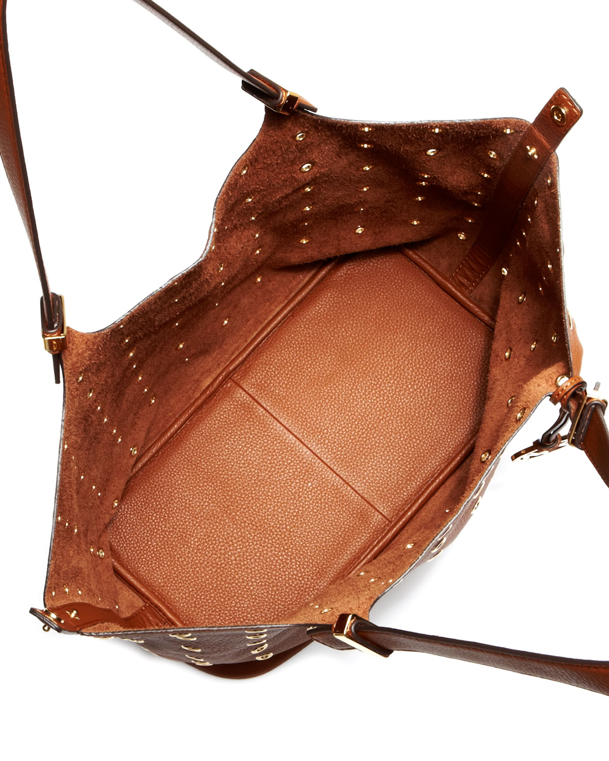 michael kors large colgate grommet pebbled leather tote