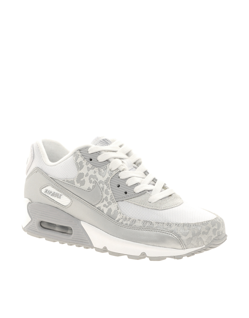 Nike Air Max 90 08 Silver Leopard Trainers in Gray - Lyst