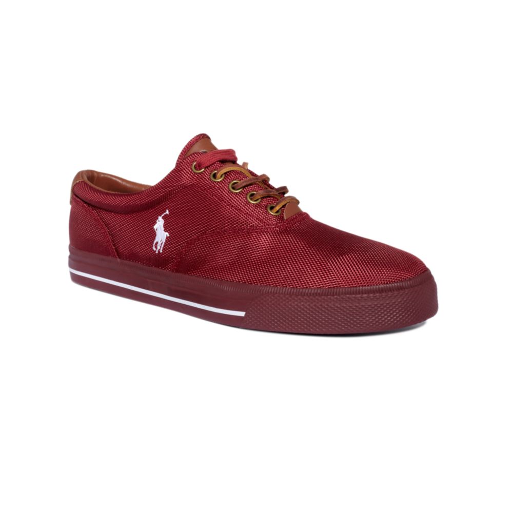 Ralph Lauren Vaughn Nylon Sneakers in Red for Men | Lyst