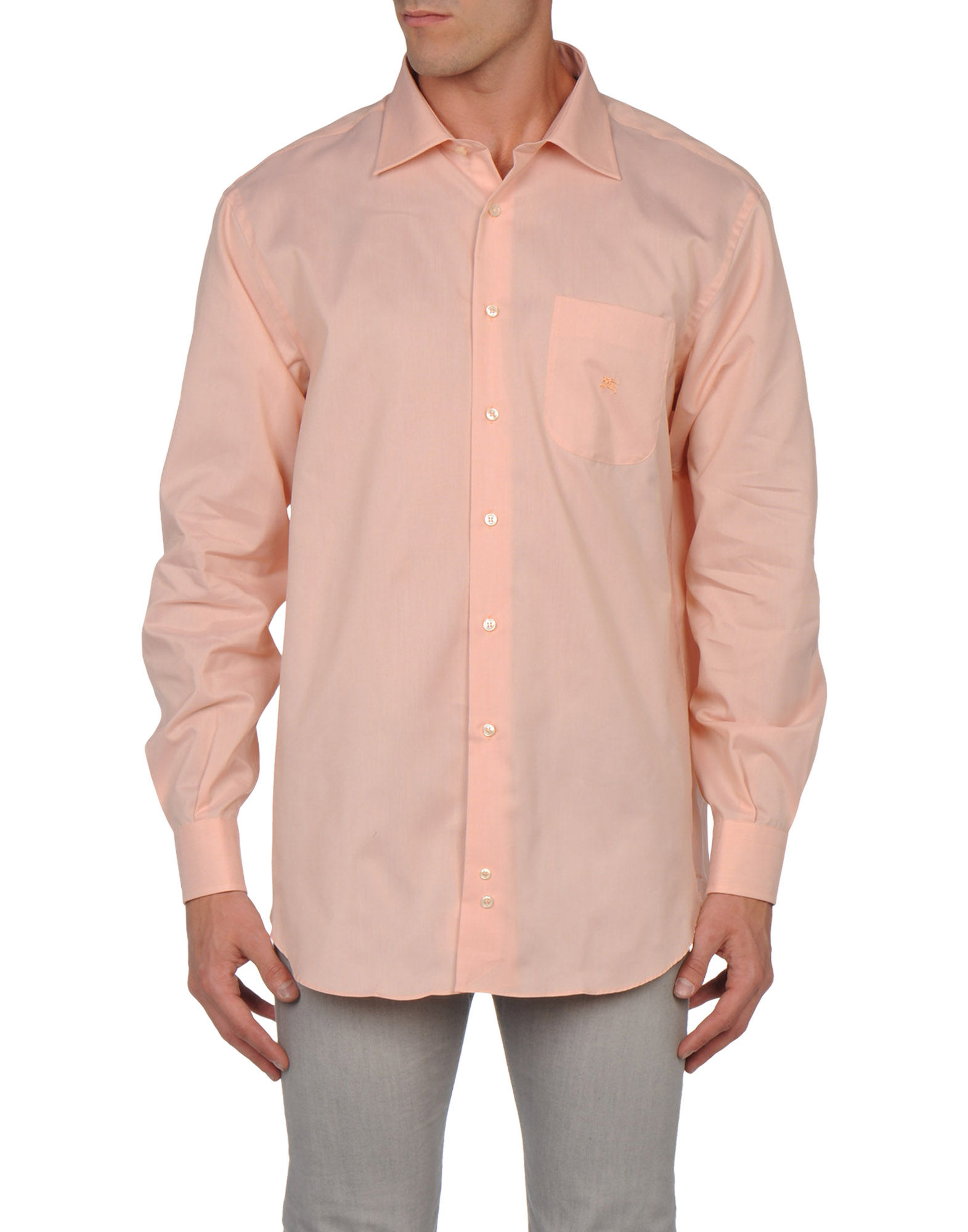 Burberry Long Sleeve Shirt in Pink for Men (rose) | Lyst