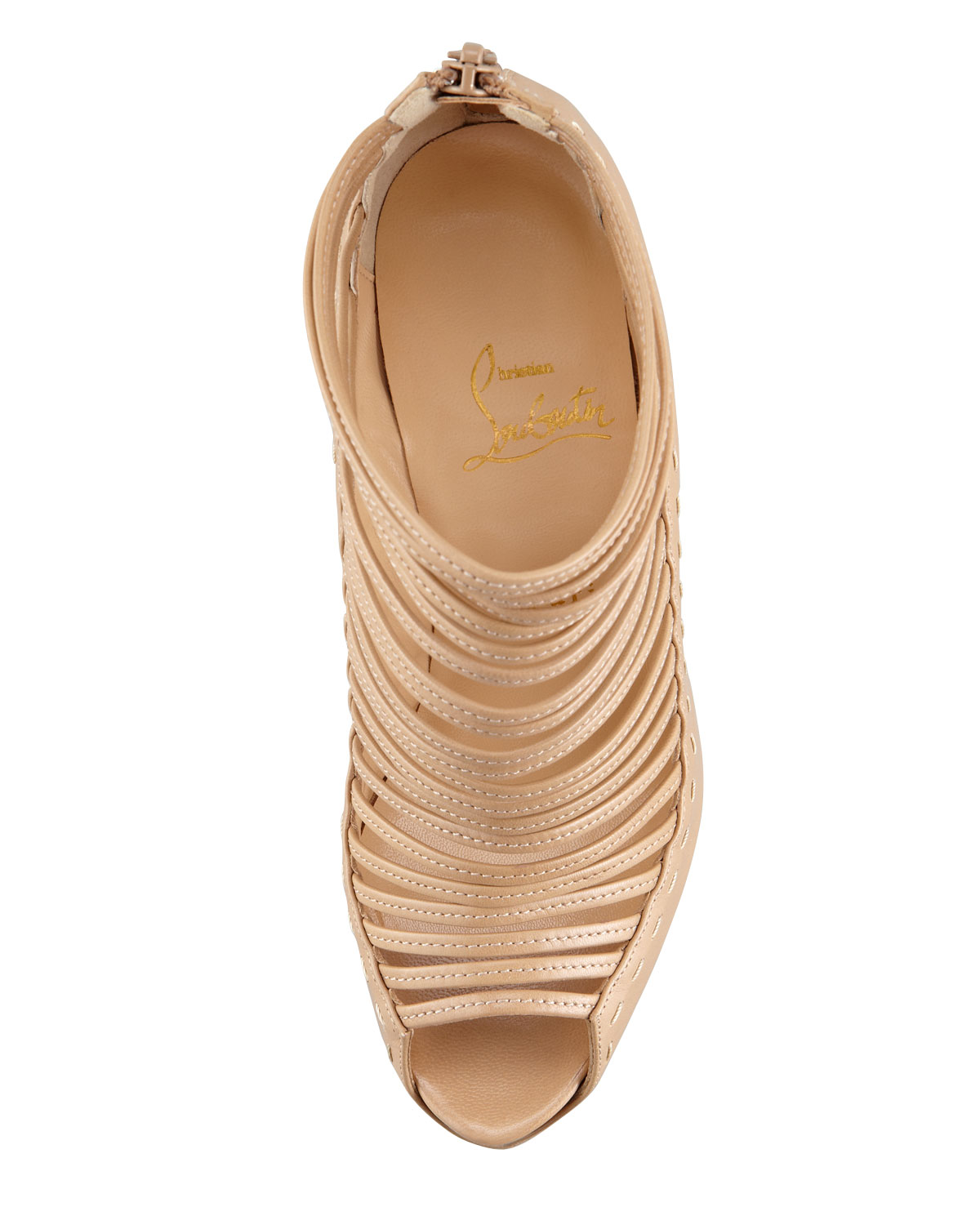 christian louboutin zoulou strappy platform red sole sandal black ...  