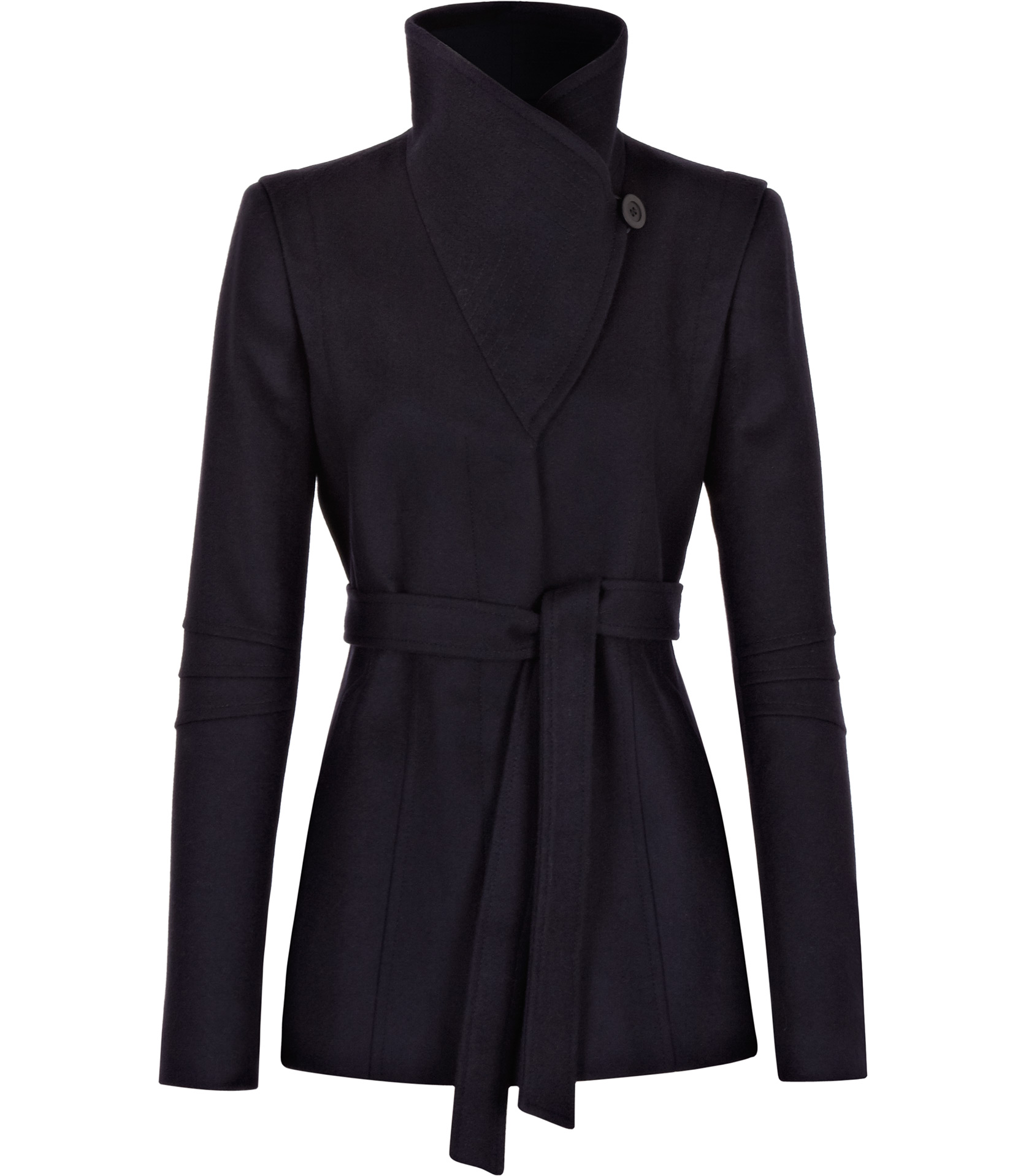 wrap collar jacket