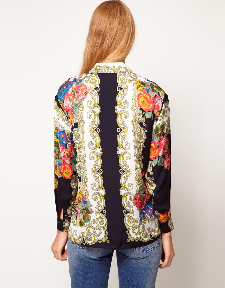 Asos collection Asos Shirt with Baroque Placement Print | Lyst