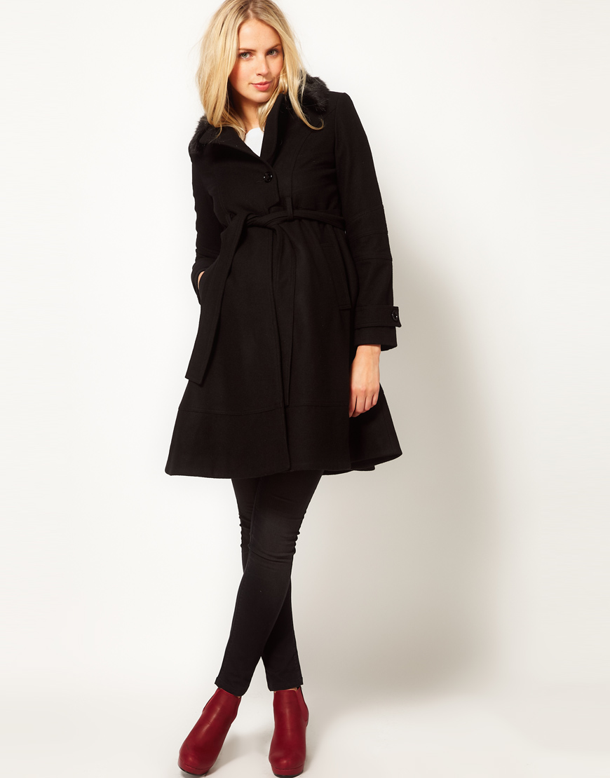 fit and flare coat asos
