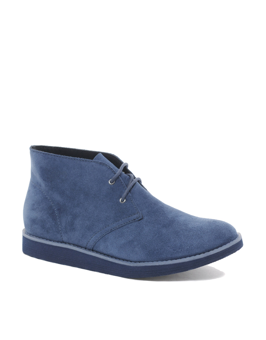 Cheap Monday Alladin Suede Desert Boots in Blue for Men Lyst Cheap Monday Alladin Suede Desert Boots in Blue for Men Lyst