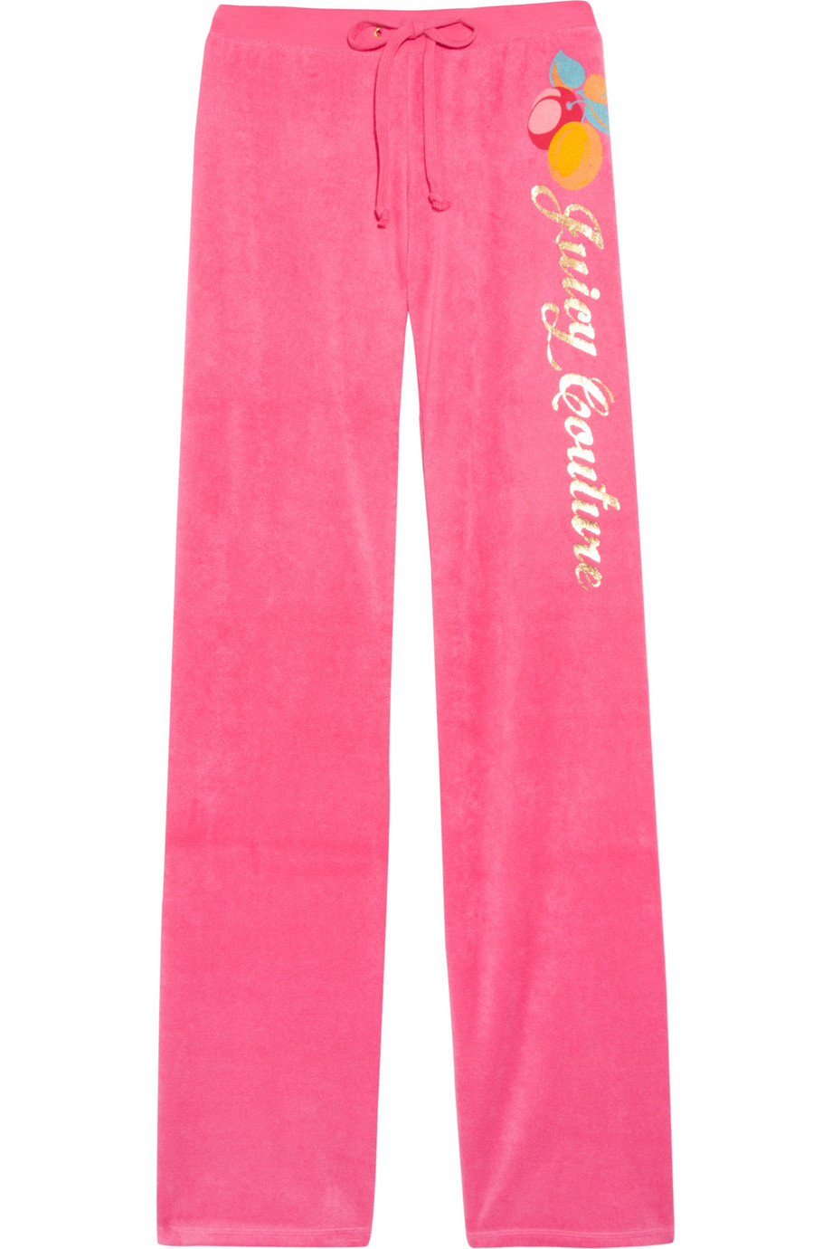 pink velour track pants