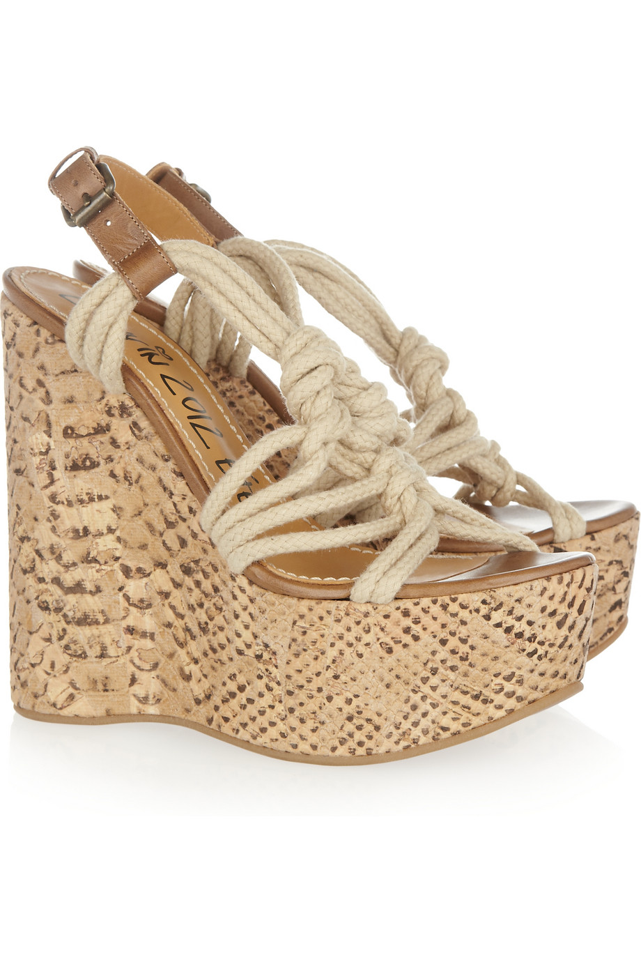 rope wedge heels