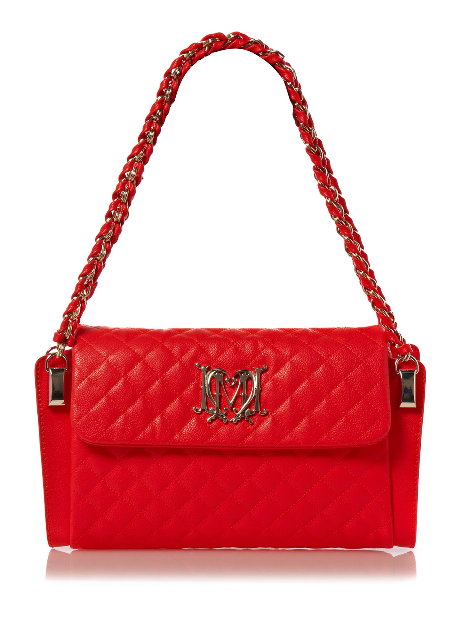 Love Moschino Modern Quilted Shoulder Bag in Red | Lyst